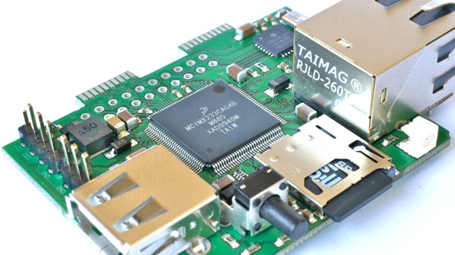 TuxRail processor board seen from the connector side