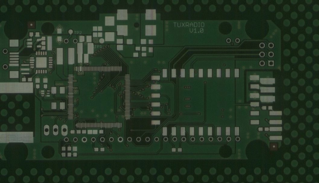TuxRadio V1.0 component placement drawing