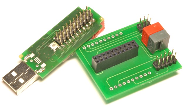 Breakout for developers - pinheaders for ISP and JTAG programmers