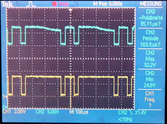 Blue: FREEBUS // Yellow: microcontroller