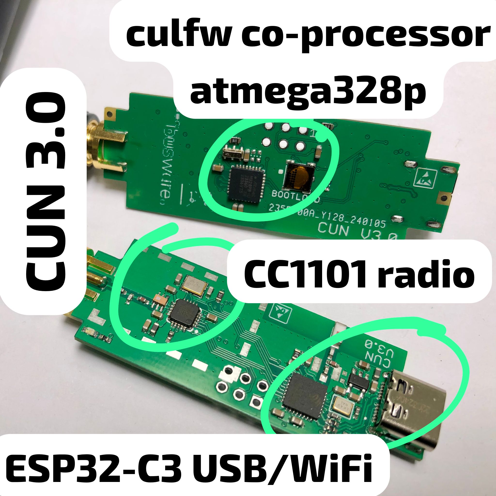CC1101 transceiver with USB & Network (CUN)